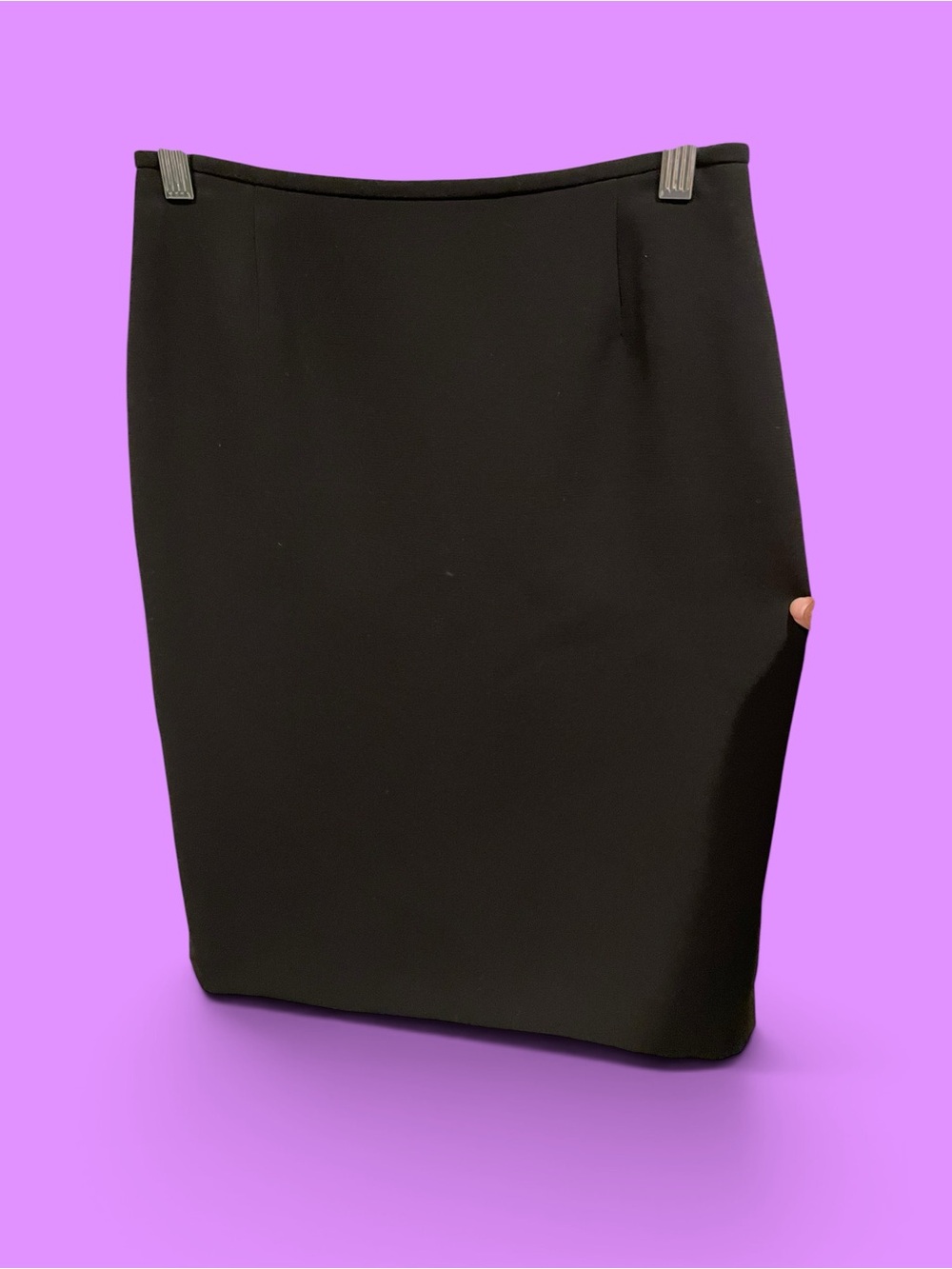 Cute classic black pencil skirt tuxedo pleated back sexy office siren academia